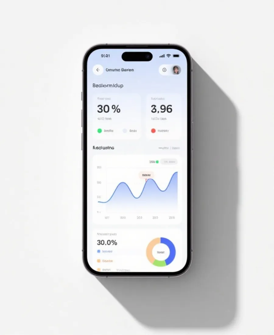 Mobile app results tracking interface